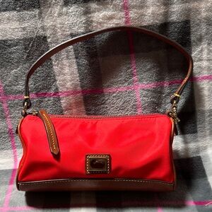 Dooney & Bourke Vibrant Red and Brown Shoulder Bag